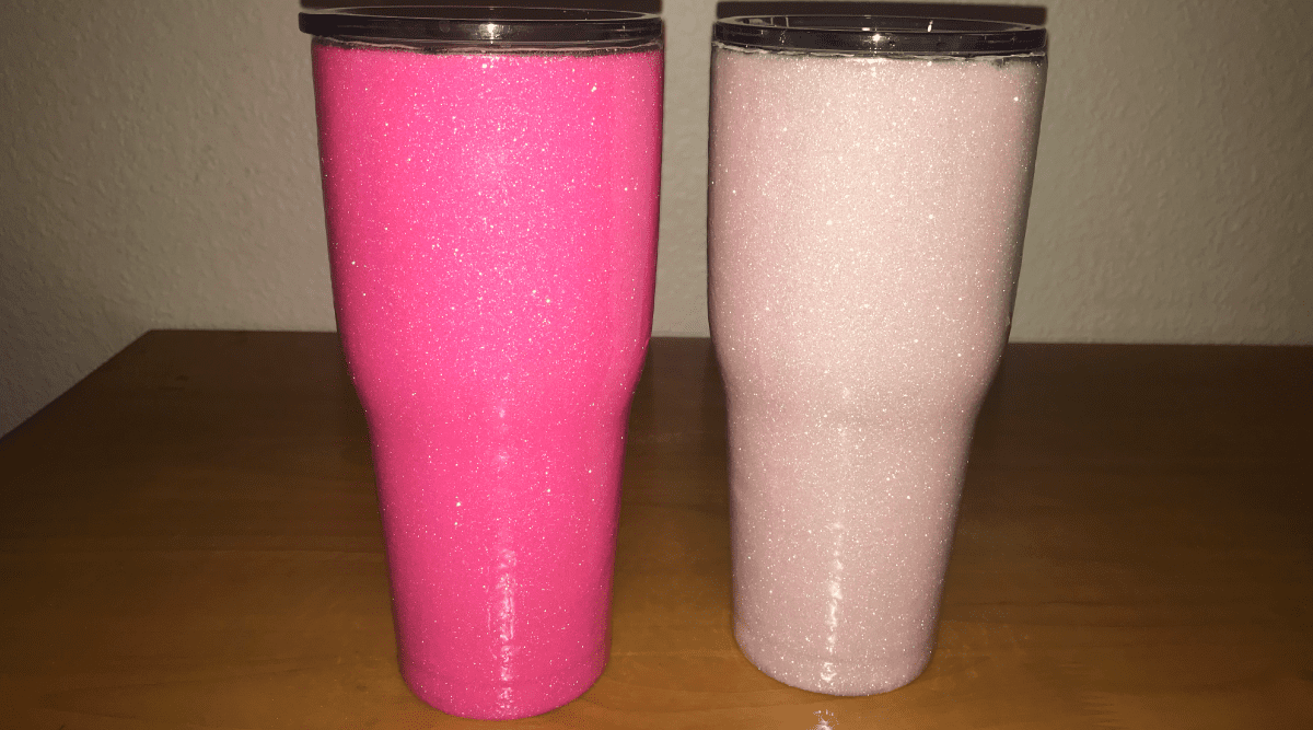 DIY Glitter Tumblers - Step-by-Step Photos & Video Tutorial