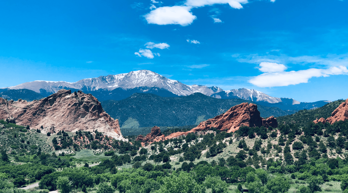 Pikes Peak and Garden of the Gods in Colorado Springs