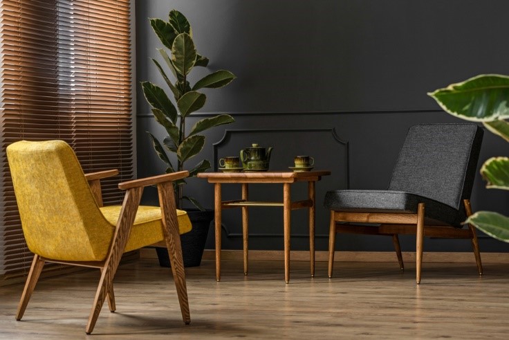 sleek modern looking chairs in room