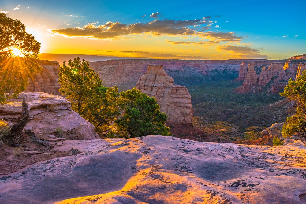 View of canyon during a sunrise